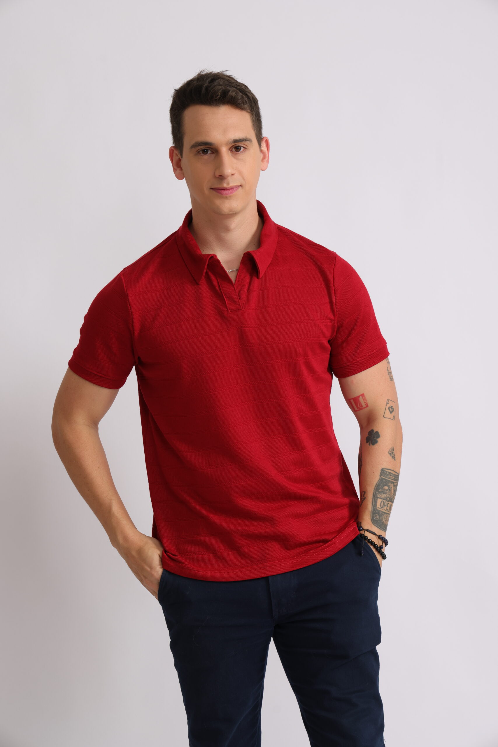 Polo texturizada